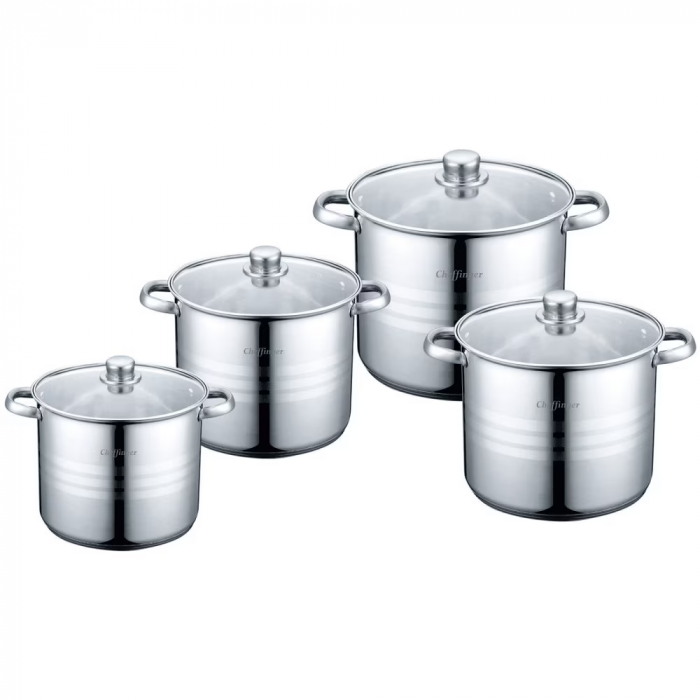 Set 8 piese, cratite cu capac CF-SP08, inox, 20-22-26-28cm/9-7.2-11.1-13.5L [1]