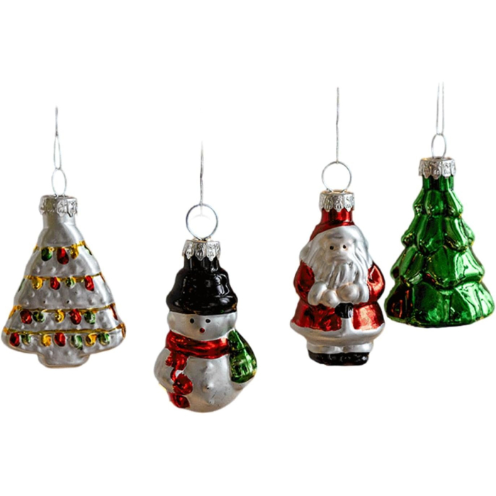 Set 9 Decoratiuni de Craciun, Flippy, pentru Brad, 5 cm, din Sticla, 22 x 12.5 x 4.2 cm, Multicolor [7]