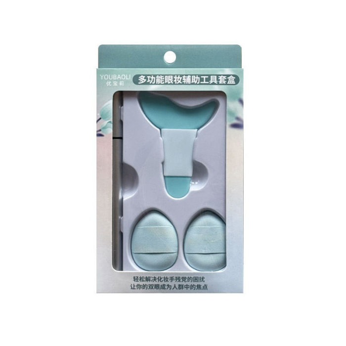 Set Accesorii pentru Machiaj, Flippy, Ajutor pentru Incepatori, pentru Aplicare Eyeliner, Verde menta [1]