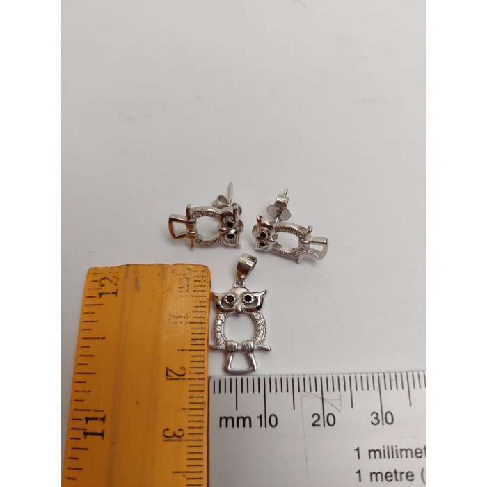 Set Argint 925 Bufnita Contur, Jolie Silver, 4.1g, 2 cm x 1.1 cm [3]