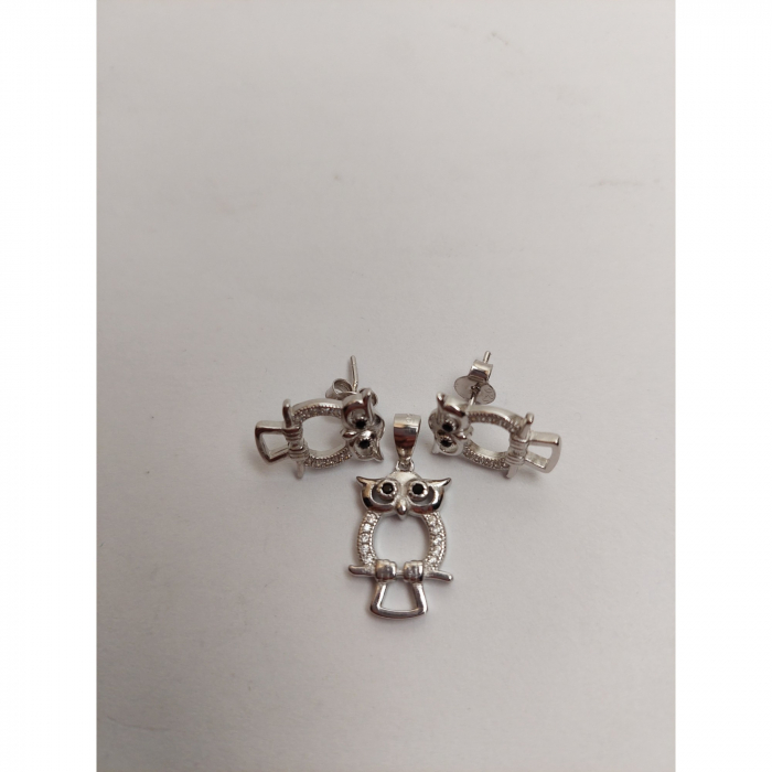 Set Argint 925 Bufnita Contur, Jolie Silver, 4.1g, 2 cm x 1.1 cm [2]