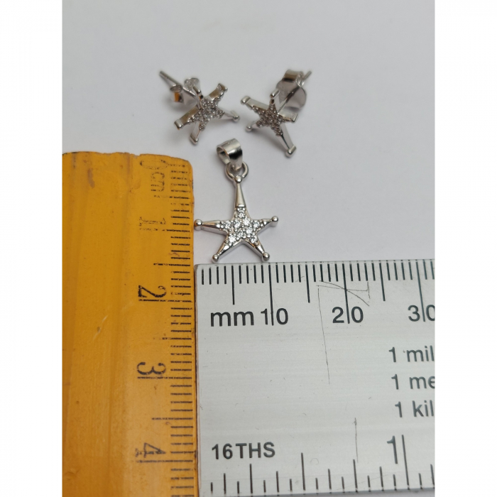 Set Argint 925 Stelute Asimetrice, Jolie Silver, 1.8g, 1.5 cm x 1.1 cm [3]