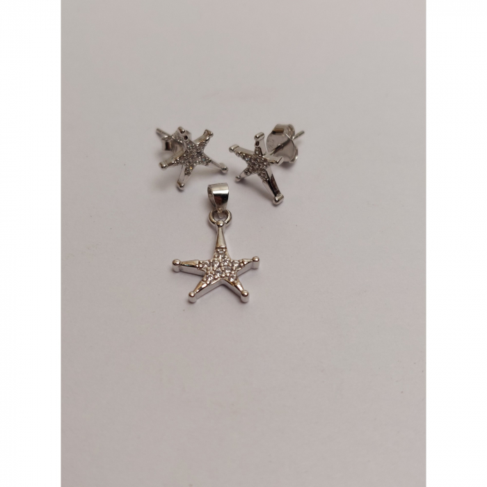 Set Argint 925 Stelute Asimetrice, Jolie Silver, 1.8g, 1.5 cm x 1.1 cm [2]