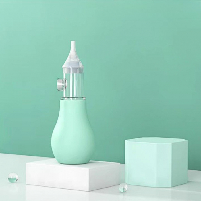 * LICHIDARE STOC * Set Aspirator Nazal pentru Copii, Flippy, Manual, Anti-Reflux, cu Pompita, Usor de Curatat, Varf din Silicon, 11.2x4cm, Verde [3]