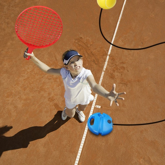 *LICHIDARE STOC* Set Badminton pentru Copii, Flippy, Doua Palete, Fluturas, 2 Mingi, Minge cu Elastic pentru Antrenament, Suport de Prindere Stabil, 40.5x23 cm, Rosu Galben [4]