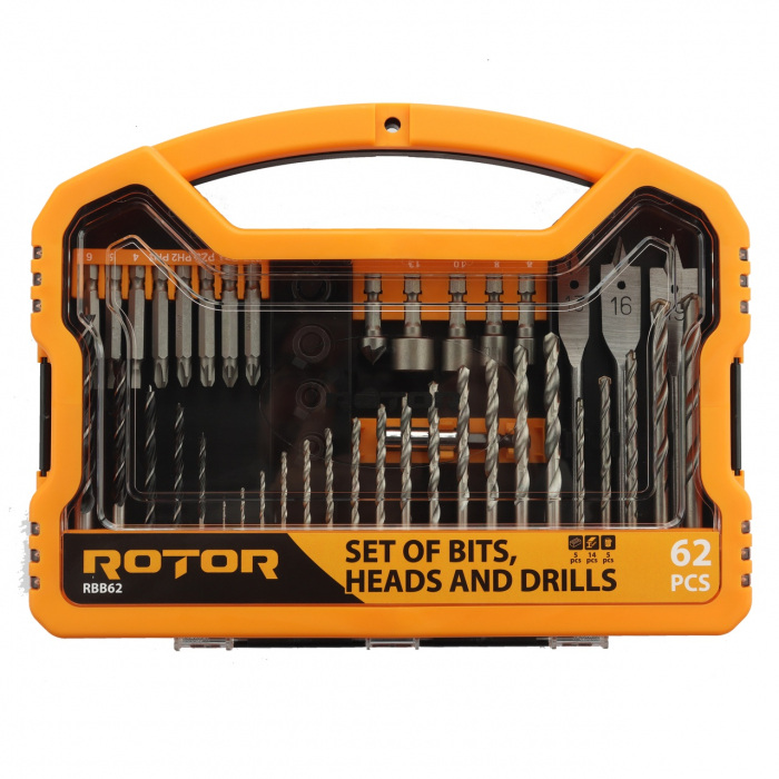 Set biti, tubulare si burghie, 62 piese ROTOR RBB62 [3]