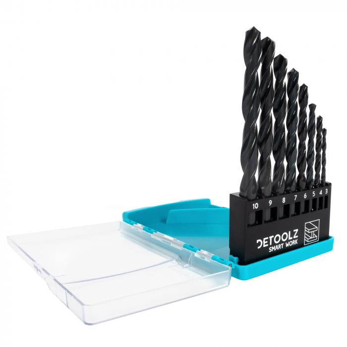 Set burghie Detoolz pentru metal 8 bucati G01 [1]