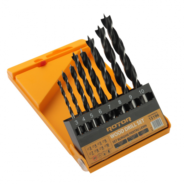 Set burghie pentru lemn, 8 piese ROTOR RBW8 [3]