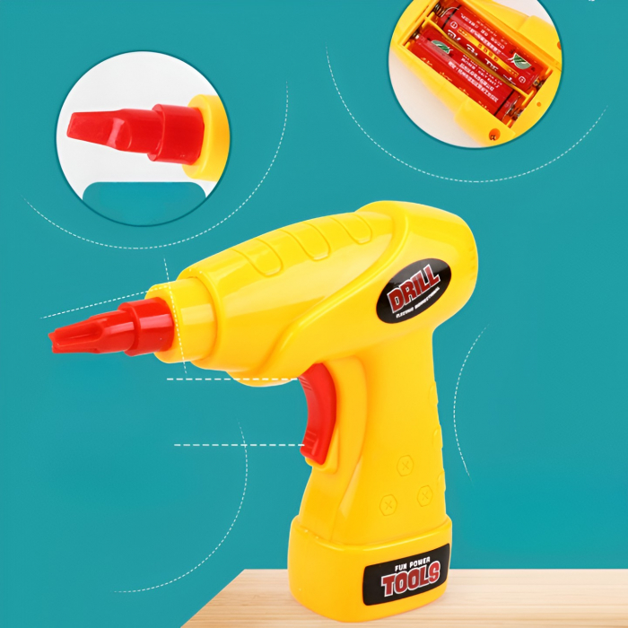 Set Constructie Bormasina Magica cu Servieta, Flippy, 310 Piese, Albastru, Piese Multicolore, Plastic, 31x46 cm [7]