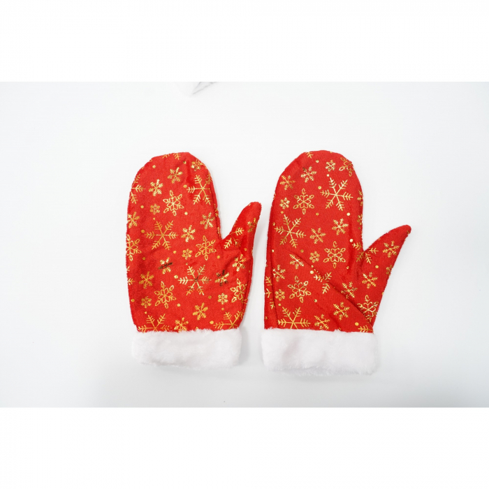 Set Costum de Mos Craciun, Flippy, rosu, pentru adulti, catifea, 5 piese [3]