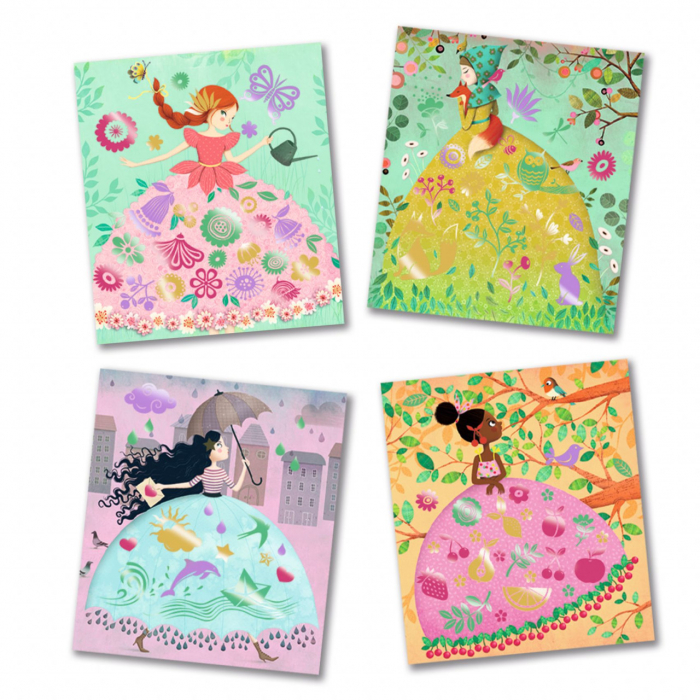 Set creativ Ilustrate cu foite metalice Zane, Djeco [2]