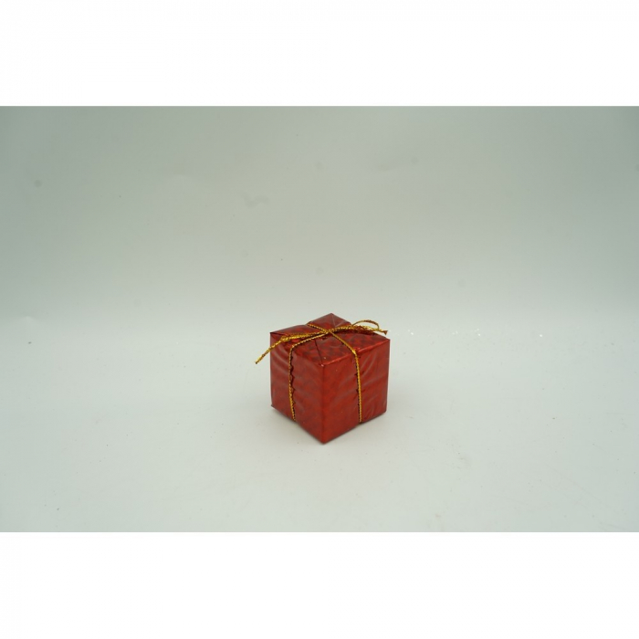 Set de 12 ornamente de brad, Flippy, de tip Glob, Rosu/ Auriu, din polistiren, cu finisaj sclipitor , cutie  4  cm adancime x 20  cm inaltime x 12  cm lungime) [10]