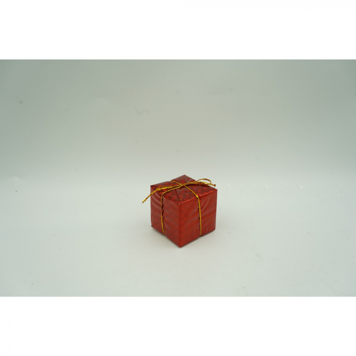 Set de 12 ornamente de brad, Flippy, de tip Glob, Rosu/ Auriu, din polistiren, cu finisaj sclipitor , cutie  4  cm adancime x 20  cm inaltime x 12  cm lungime) [5]