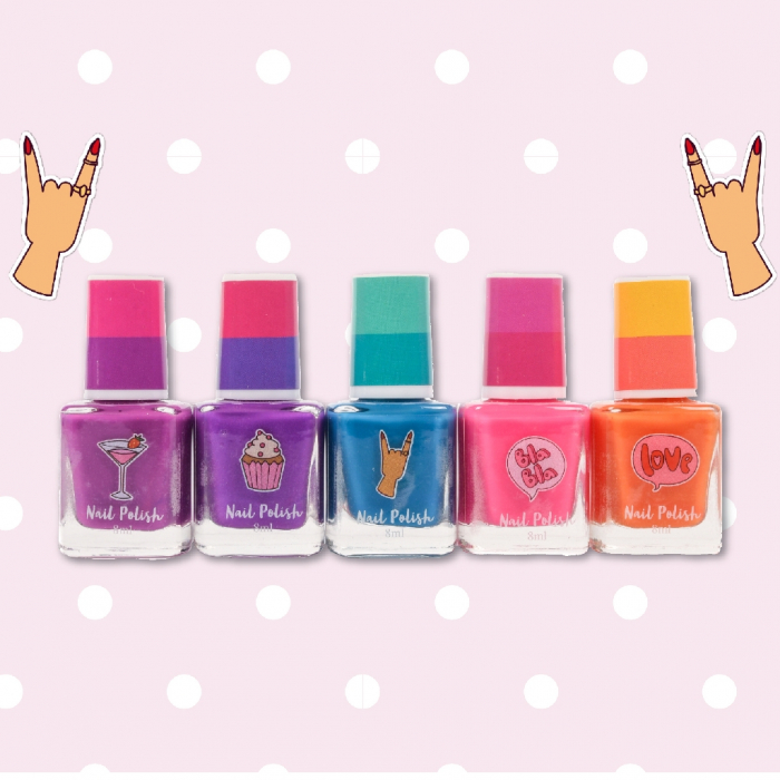 Set de 5 oje care isi schimba culoarea pentru fetite Create It! [3]