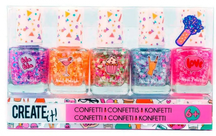 Set de 5 oje pentru fetite Confetti 8 ml Create It! [1]