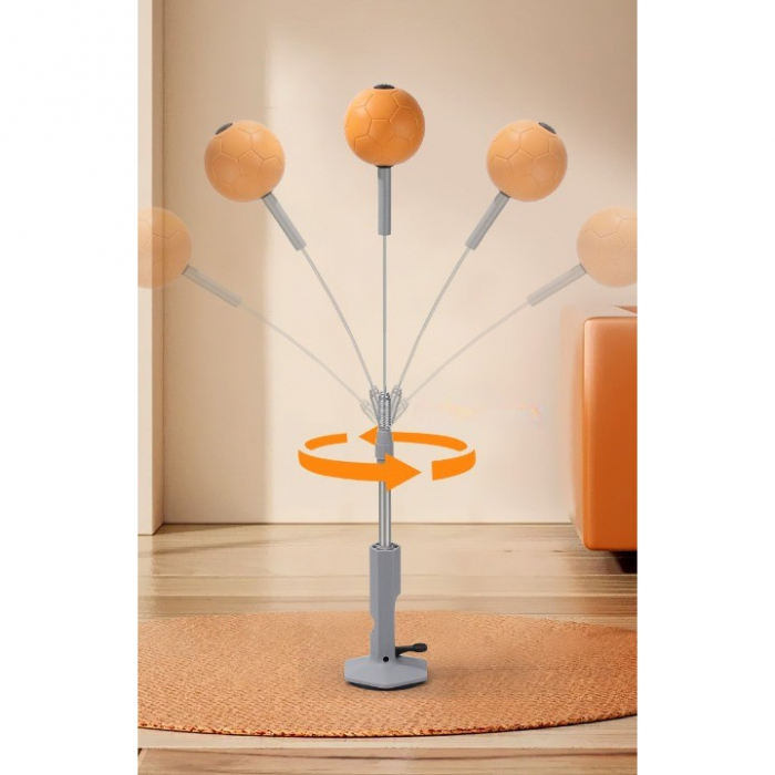 Set de Box cu Minge, Flippy, cu Ventuza de Prindere, Extensibil, Inaltime Reglabila 130-152 cm, pentru Copii si Adulti, Minge de 11 cm, Portocaliu [3]