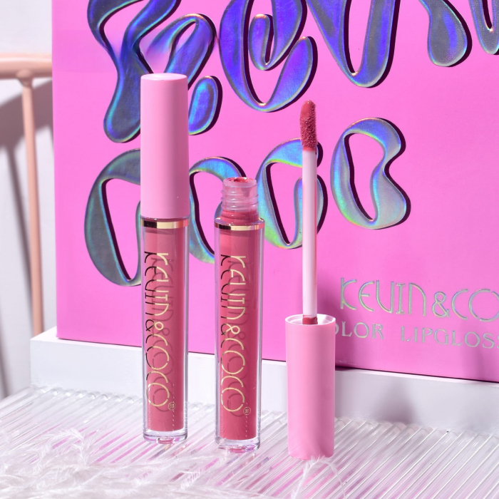 Set de Buze, KEVIN &amp;amp; COCO, Pink Girl, 6 Lip Gloss-uri, 17 x 14.8 x 2.9 cm, Roz/Maro [5]