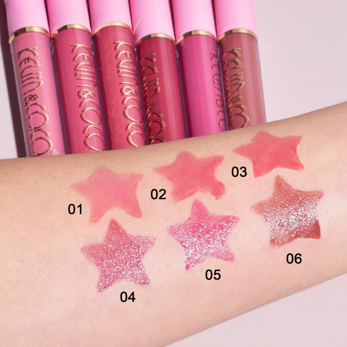Set de Buze, KEVIN &amp;amp; COCO, Pink Girl, 6 Lip Gloss-uri, 17 x 14.8 x 2.9 cm, Roz/Maro [4]