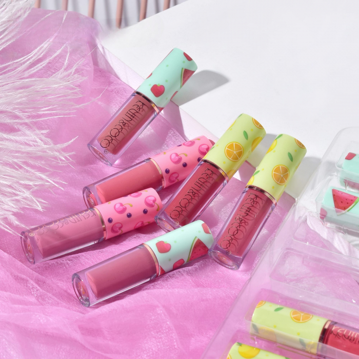 Set de Buze, KEVIN &amp; COCO, 36 Lip Gloss-uri, Model Capac cu Fructe, 32.3 x 24.3 x 2.4 cm, Multicolor [7]