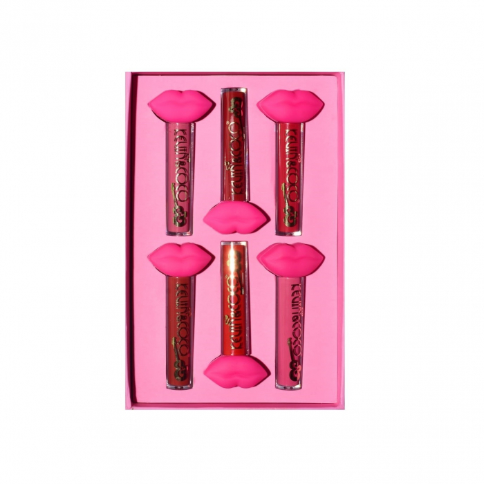 Set de Buze, KEVIN &amp; COCO, Punk Rock, 6 Lip Gloss-uri, 19.3 x 12 cm, Roz/Maro [11]
