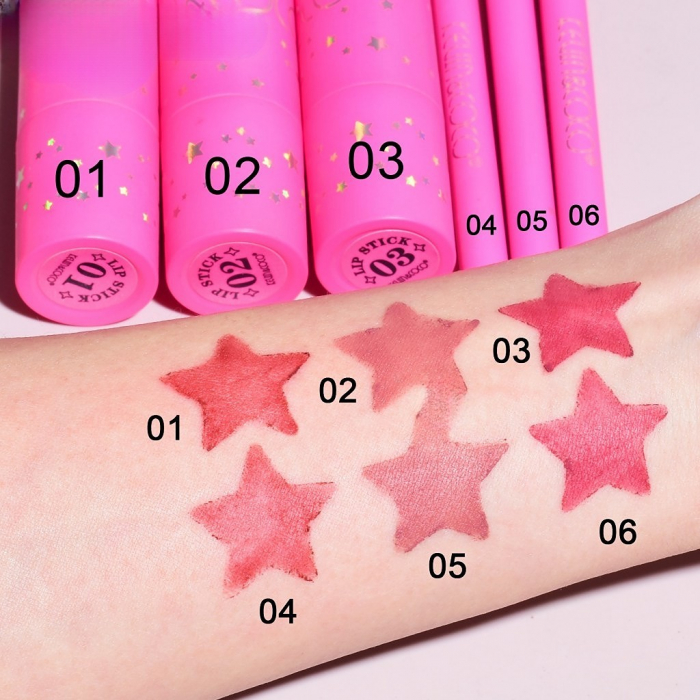 Set de Buze, KEVIN &amp; COCO, Stay Wild, 3 Lip Stick-uri si 3 Creioane de Buze, 16.1 x 16 x 2.6 cm, Nuante Calde [3]