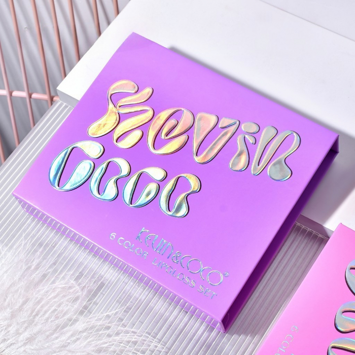 Set de Buze, KEVIN COCO, Violet Girl, 6 Lip Gloss-uri, 17 x 14.8 x 2.9 cm, Roz/Rosu/Mov [4]