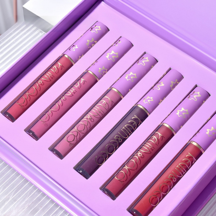 Set de Buze, KEVIN COCO, Violet Girl, 6 Lip Gloss-uri, 17 x 14.8 x 2.9 cm, Roz/Rosu/Mov [2]