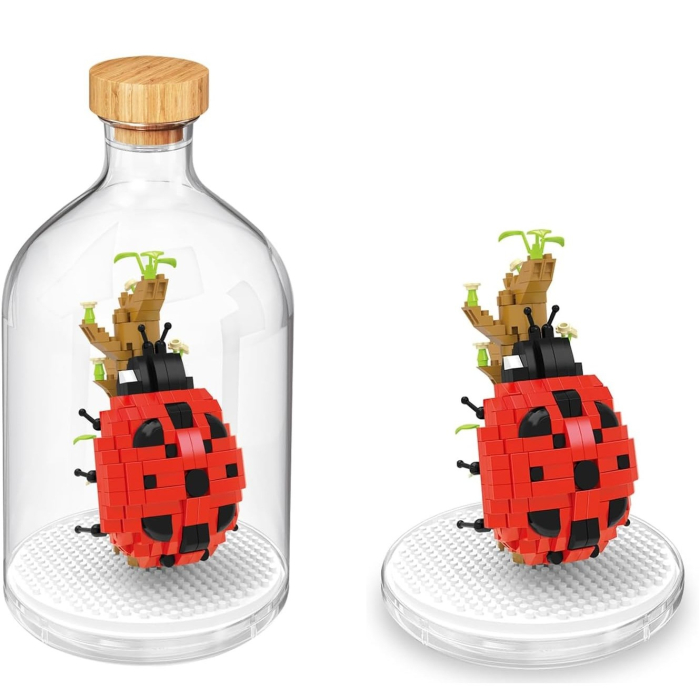 Set de Construit in Sticla, Flippy, 379 Piese, din Plastic, +14 Ani, 10 x 19.6 cm, Model Buburuza, Multicolor [2]