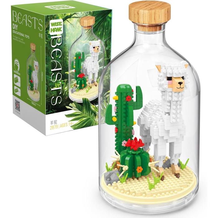 Set de Construit in Sticla, Flippy, 543 Piese, din Plastic, +14 Ani, 10 x 19.6 cm, Model Alpaca, Multicolor [2]
