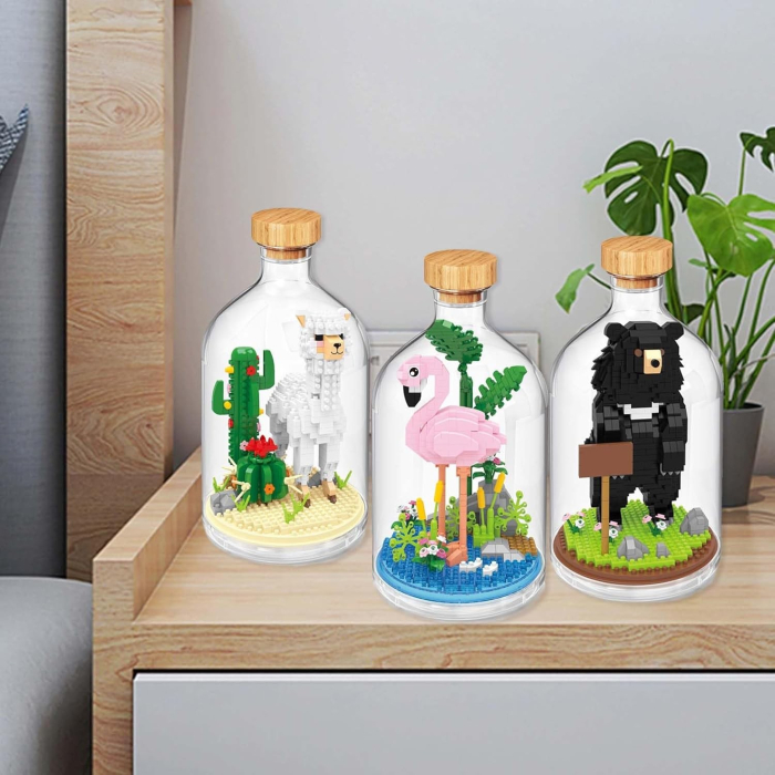 Set de Construit in Sticla, Flippy, 543 Piese, din Plastic, +14 Ani, 10 x 19.6 cm, Model Alpaca, Multicolor [3]