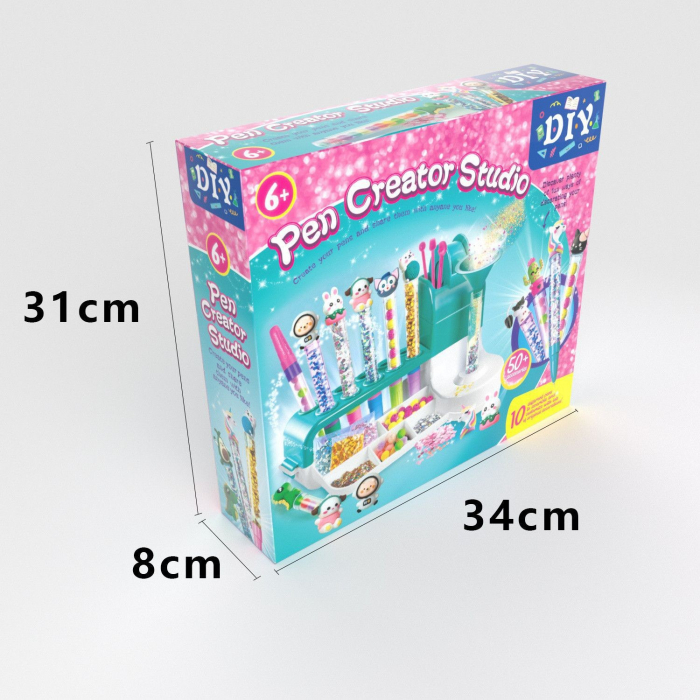 Set de Creatie, Flippy, Stiloul Magic, +6 Ani, peste 50 de Accesorii, Laborator de Creatie Pixuri, 34 x 31 x 8 cm, Multicolor [6]