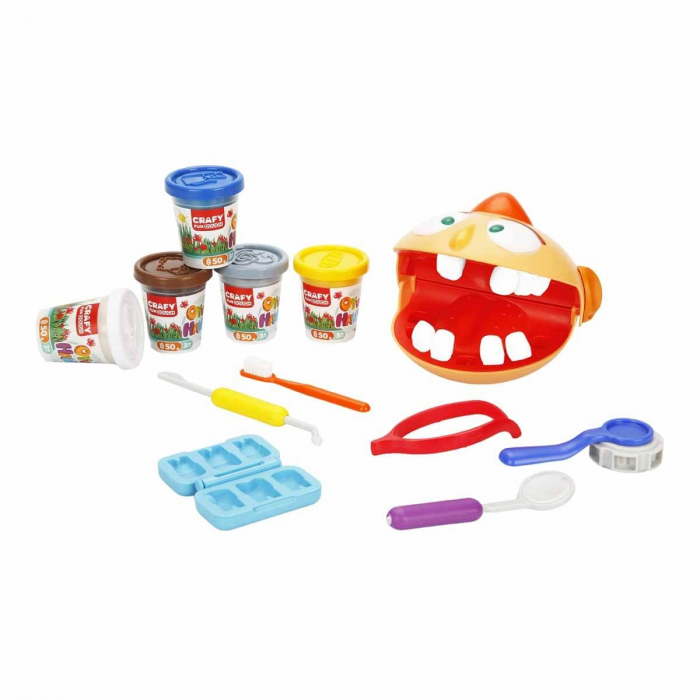 Set de joaca cu plastilina, Crafy, Doctorul Maseluta Junior, 12 piese [5]
