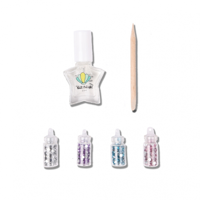 Set de unghii pentru fetite, oja si sclipici 4 culori Create It! [4]