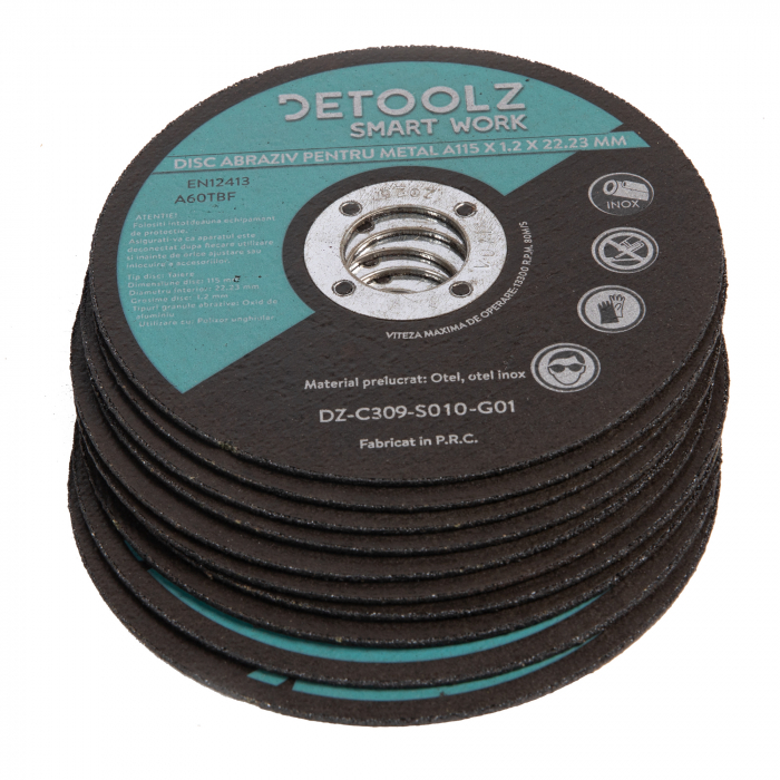 Set disc abraziv pentru metal 115 mm (10/set) [1]