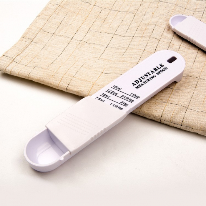 Set doua linguri masurare ajustabile Flippy, material ABS, 16x3.5x1.6 cm, alb [2]