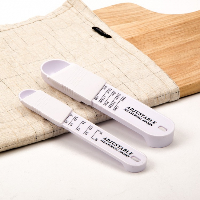 Set doua linguri masurare ajustabile Flippy, material ABS, 16x3.5x1.6 cm, alb [3]