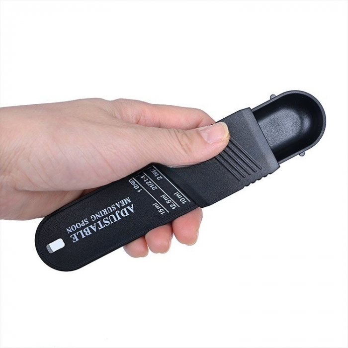 Set doua linguri masurare ajustabile Flippy, material ABS, 16x3.5x1.6 cm, negru [3]