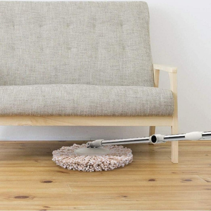 Set Galeata si Mop Rotativ 360°, Flippy, Cu Dubla Actiune Centrifuga, Pentru Uz Casnic, Maner din Otel Inoxidabil Telescopic, 2 Capte din Bumbac, 46x27x29 cm, Alb [6]
