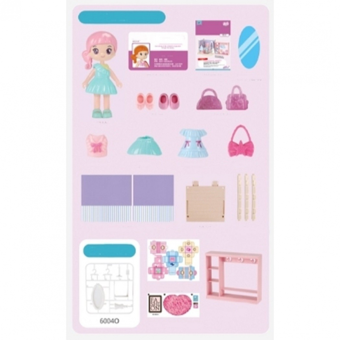 Set garderoba cu tinute, Flippy, casa de papusi cu haine si accesorii [4]