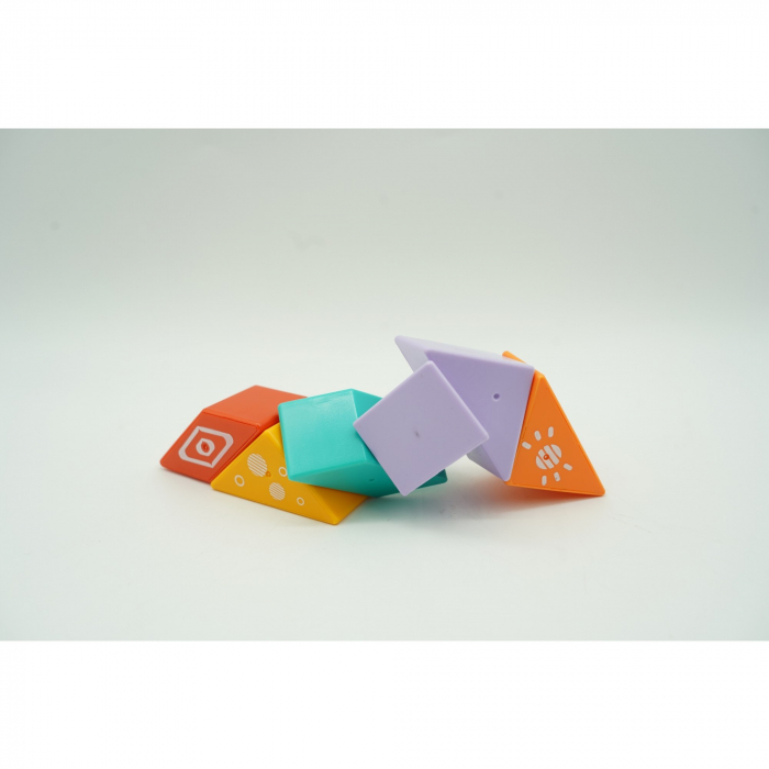 Set inteligent de constructie cu piese magnetice, Flippy, 6 piese, pentru copii, +3 ani, multicolor [4]