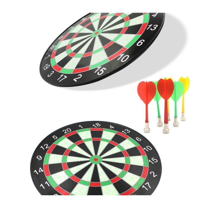 Set Joc Darts Flippy, 4 Sageti Incluse, Magnetic, Dimensiuni 28.6 x 28.6 cm, Design clasic, Multicolor [4]