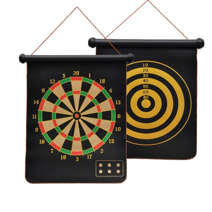 Set Joc Darts Flippy, Doua Fete pentru Joc, 6 Sageti Incluse, Magnetic, Dimensiuni 37 x 40 cm, Design clasic, Multicolor [6]