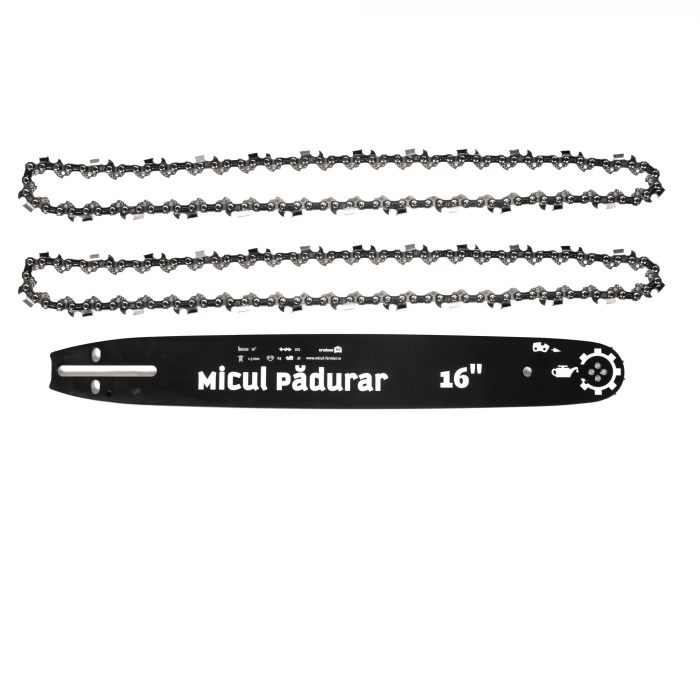 Set lama+2 lanturi Micul Padurar, 16", pas .325, grosime 1.5mm, 64pinteni, 32dinti [1]