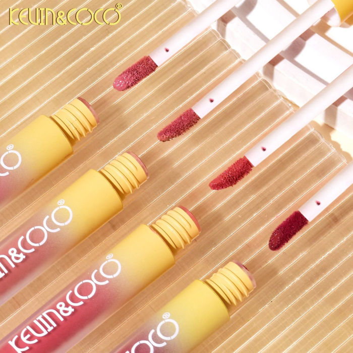 Set Luciu de buze, Kevin&amp;Coco, Fries Baby, 4 Lip Gloss-uri, Stralucire si Hidratare Intensa, Rezistent, Model C, Multicolor [4]