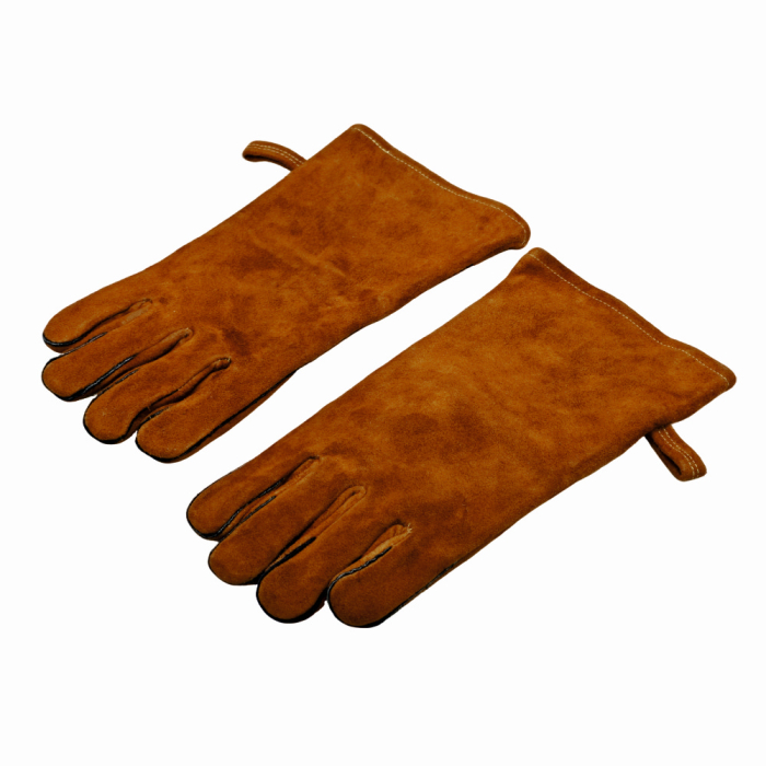 Set manusi protectie pentru gratar KLUGMEISTER KY360180AST, material piele, culoare maro [1]