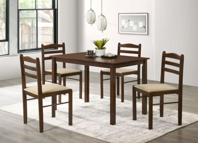 Set masa Parma cu 4 scaune, Maro, 110x70x73cm, UnicSpot [2]