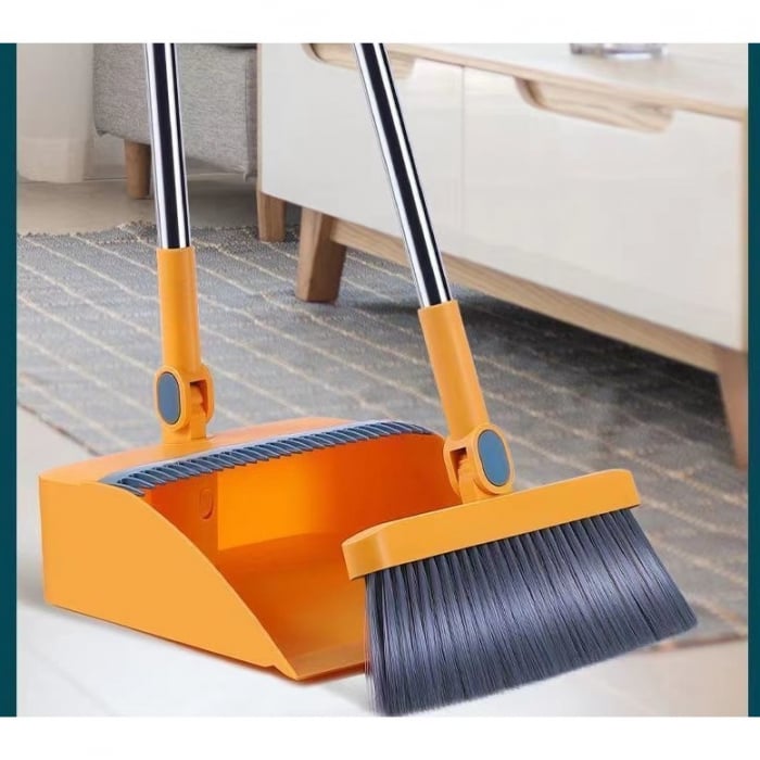 *LICHIDARE DE STOC* Set Matura si Faras cu Coada Detasabila, Flippy, cu Dinti de Pieptene pentru Curatare Matura, rotativ, pliabil, Otel inoxidabil si Polipropilena, portocaliu [5]