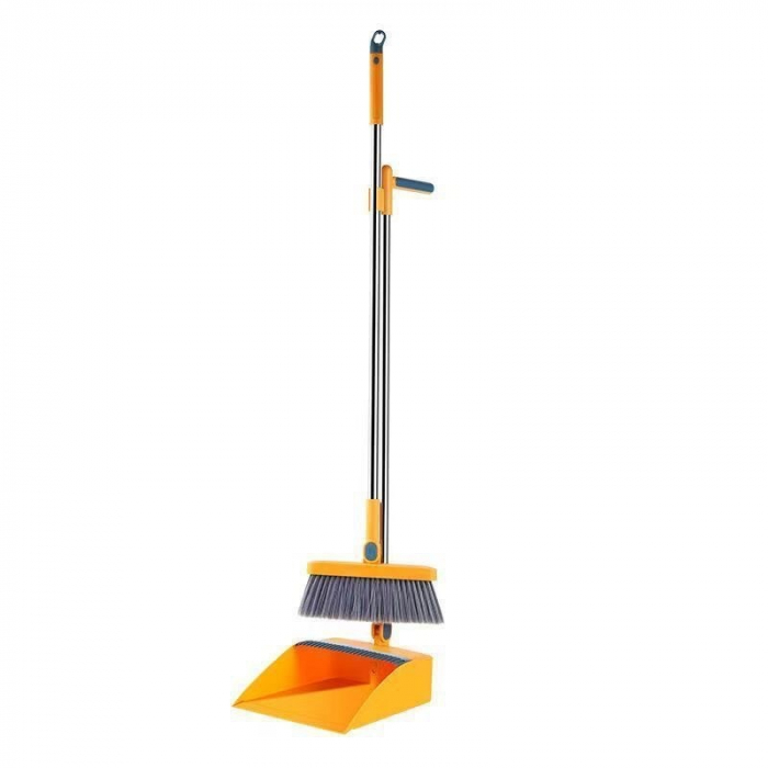 Set Matura si Faras cu Coada Detasabila, Flippy, cu Dinti de Pieptene pentru Curatare Matura, rotativ, pliabil, Otel inoxidabil si Polipropilena, portocaliu [1]