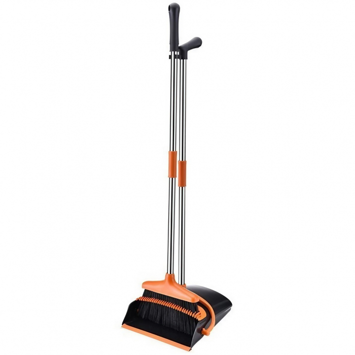 Set matura si faras cu coada, Flippy, Pentru uz casnic, Plastic/Otel, Portocaliu/Negru, Depozitare verticala, 26x25.5x83 cm [1]