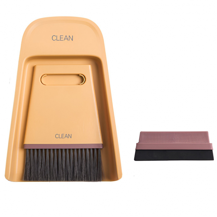 Set Mini Matura si Faras, Flippy, Uz Casnic, Doua Perii, pentru Birou, Bucatarie, Casa, 19.5x13.8x3.6 cm, Galben [1]